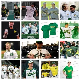 2024 custom Mens Oregon Ducks baseball jersey Mason Neville Chase Meggers Bryce Boettcher Austin Anderson Justin Cassella Turner Spoljaric Luke Honikel new style