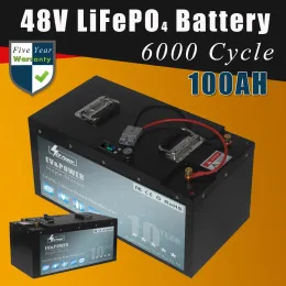 Ohrringe 48V 80AH 100AH 200AH LIFEPO4 Batterie 48 V 3000W 6000W 8000W BMS für elektrische Motorrad -Roller -Ebike -Golfwagen