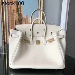 Bags Platinum Bag 35 of Cow in the First Layer White 2024 High-capacity Women's Bag High-grade Feeling Carry-on Bag Handmade Genuine Leather