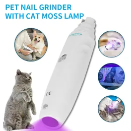 Clippers Electric Pet Nail Grinder Elektrische Nail Grinder med LED -ljus USB -laddningsbar hund Nagelklippare Naglar Trimmer