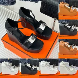 European Waterproof American Sexy Fashion Simple Platform Car Model Sandals Wedges High Slope Heel Shoes Extremely Vintage Style Large Sole Female Casual Sandals