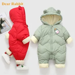 Płaszcze 30 Ubrania dla niemowląt Winter Snowsit Plus Velvet Gruby Boy Scossuit 02 Yrs Noworodka Romper Baby Girl Bojowalna dla dzieci płaszcz maluch