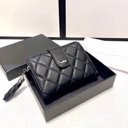 Hochwertige Lambskin Multifunktionelle kleine Brieftaschen -Designkartenbeutel Geldbörse Designer Brieftasche Frauen Luxuslappen Münzbaus Geldhalter Brieftasche Herren Geldbeutel