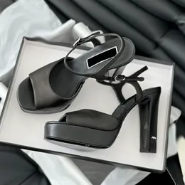 Kadın Slingbacks Sandalet Tıknaz Topuklar Elbise Ayakkabı Tasarımcı Balık Ağız Mary Jane Slayt bayanlar Düğün Ayakkabı Klasik Tweed /Gerçek Deri Ayarlanabilir Toka Günlük Ayakkabı