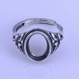 Anelli di cluster Vintage Marcasite Silver Ring Impostazione 9mm 12mm Cabochon Gemstone 925 Gioielli che trovano fornitore