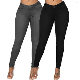 Women's Jeans Cool Butt-lifting Pockets Skinny Shrink Resistant Women Mid Waist For Daily Wear