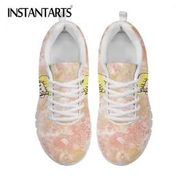 Casual Buty InstaTarts Summerfable Wygodne obuwie dla damskich pielęgniarki kreskówka Angel Design koronki Up Flats buty