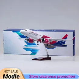 47CM 180 Airplane A320NEO A320 NEO Wizz Air Airlines Model Toy Light Wheel Landing Gear Diecast Resin Plane Model 240417