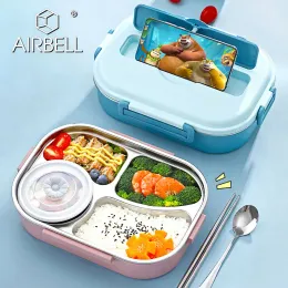 Prodotti Box pranzo 304 in acciaio inossidabile per bambini e adulti bentobox bentobox contenitori di stoccaggio alimentare kawaii sacchetta termica portatile posate da picnic