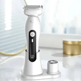 Shavers 2 in 1 nass/trockener elektrischer Rasierer für Frauen mit Kopfbasis Austauschbarer Gesichtsblattkopf Bikini Trimmer Elektrische Rasierer Geschenk Neu