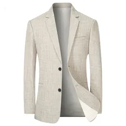 Män Thin Suit Blazers Jackor Business Casual Designer Coats Spring Summer Formal Wear Slim Fit Size 4X 240422