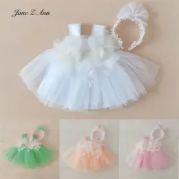 Аксессуары новорожденный 100day Baby Girl Lace Princess Dress Duff Puff Pufle Pufle Photo Studio Photography одежда с головным убором