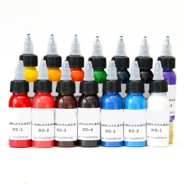 インク14colors 30ml/ボトルプロフェッショナルタトゥーインクボディーアート用天然植物微小形成顔料恒久的なタトゥーインク