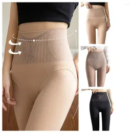 Mulheres meias calças de fundo realistas da cintura alta abdominal Artefato de perna nua vestido de meia -calça de calça nua