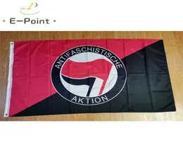 Flag anti -ação fascista Red Black 35ft 90cm150cm Bandeira de bandeira de bandeira de poliéster Decoração Flying Home Garden Bandeira Festive Gifts2005829