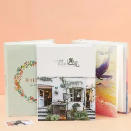 Álbums Minimalist Style 7 polegadas 100 folhas de folhas intersticiais álbum de família Baby Time Record Álbum Graduation Memory Storage Álbum