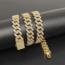 Liga de zinco de hip-hop qiankumei tampa de diamante de 12 mm de largura tampa de diamante de ouro grande banhado de ouro