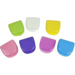 Denture Tray Box Dental Orthodontic Retainer Box Case Plastic Teeth Container Denture Box False Teeth Protective Case