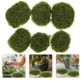 Dekorativa blommor 6 st dekor Diy Artificial Moss Stone Hushåll Bonsai Micro Landscape Stones Office