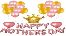 1Set Happy Mother039s Day Balloons Abito a tema Decorazione per feste in alluminio palloncino palloncino Happy Mother Day Party Y06226893828