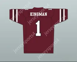 Custom alle Namensnummer Herren Jugend/Kinder Dwayne Johnson Joe Kingman 1 Boston Rebels Home Football Trikot enthält Liga Patchtop S-6xl