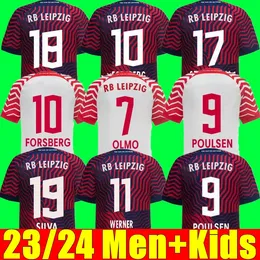 Werner Openda Olmo Forsberg Poulsen Carvalho Seiwald Klostermann Jersey 2023 2024 Home Away Thir 2023 2024 RBL Leipziges Soccer Jerseys