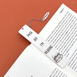 Stainless Steel Personalized Funny Letters Engraved Bookmark Gift For Thanksgiving Student Teacher's Day Metal