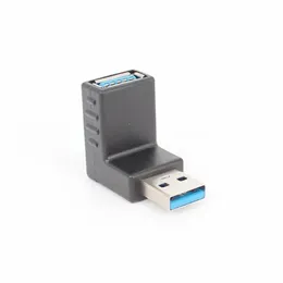 2024 cotovelo superior USB 3.0 masculino a fêmea de extensão de dados de dados reta do Adaptador de computador L Tipo 90 masculino para fêmea AdapterAdapter