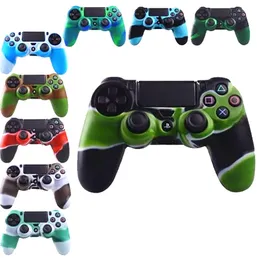 Для PS4 Gamepad Silicone Cover Rubber Camouflage Case Cover Cover для PlayStation 4 Controller Controle Joystick2877294