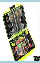 Sports Outdoors184Pcs Fishing Tackle Boxes Kit 24 Kinds Hooks Multifunctional Portable Soft Lures Swivel Jig Lead Aessories Drop6925283