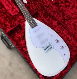 Hot Vox Mark III v MK3 Teardrop Type Electric Guitar 3sホワイトシングルピックアップChrome Hardware China Guitar