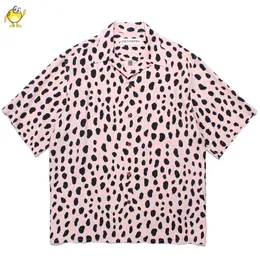 Camicie Black White Coffee Blue Top Quality Shirt Leopard Men Woman Hawaii Streetwear