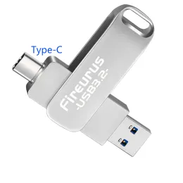 Enheter 3.2 USB Type C flash -enhet 32 ​​GB 64 GB 128 GB Memorias USB, Jump Drive Memory Stick för datorer Telefon, datalagring