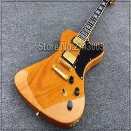 LOJA CUDDADA RD RD IMONIZAÇÃO AMARELO NATURELA IMPORTANTE ELECTRIC Guitar Flying Fhole Headstock Schaller Tuners Block Block Inlay Gold Hardware3201647