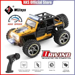 Electric/RC Car Wltoys 322221 22201 2.4G Mini RC Car 2WD Off-Road Vehicle Model With Light Remote Control Mechanical Truck Childrens Toy T240422