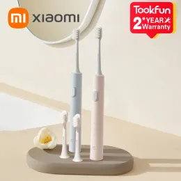 Cabeças 2024 Xiaomi Mijia T200 Sonic Electric Toothbrush de dentes portátil IPX7 Braço à prova d'água de dentes ultrassônicos de limpador de limpador ultrassônico