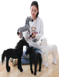 Horse luxuoso brinquedo africano zebra luxuoso simulação recheada boneca animal boneca infantil039s presente de aniversário de brinquedo para POGRAÇÃO P3300855