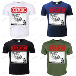 Tshirts Men Men Mens Cotton Teeshirts العلامة التجارية ملابس الأشرار المستغلة وليس ميت Tshirt عتيقة طباعة سوداء tirt مضحك Top Tees 230110 Op Ees