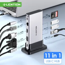 Stationen Lentier USB C Dockingstation Typ C bis HDMI 4K60Hz 104m/B SDTF Reader 3.0 für MacBook Pro/Air iPad Peripherals RJ45 1000m Dock