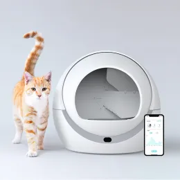 Pudełka w pełni zamknięte kota kuweta inteligentne automatyczne koty czyszczenie toalety odpryskowe dezodoryzujące pudełko na piasek pudełko pens