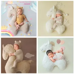 Аксессуары Dvotinst Newborn Photography Props для Baby Creative Posing Props Furry милые альпака -студия