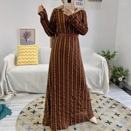 Ubranie etniczne Ramadan Abaya muzułmańskie kobiety długie sukienki Maxi Kaftan Turkey Arabic Modest Dubai Islam Femme Robe Jalabiya Vestidos 2024