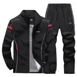 Erkeklerin Trailsuits Sportsswear Suit Erkek Spor Setleri Bahar Sonbahar Jogging Giyim 2 Parçası Set Ceket Pantolon Erkek Takip