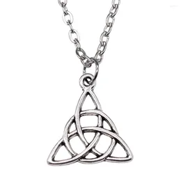 Hänghalsband 1st triquetra symbol man halsband diy tillbehör smycken tillverkning leveranser kedja längd 43 5 cm