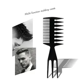 new Professional Double Side Tooth Combs Fish Bone Shape Hair Brush Barber Hair Dyeing Cutting Coloring Brush Man Hairstyling Tool