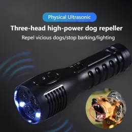 Kovacılar Köpek kovucu Şarj edilebilir Ultrasonic Köpek kovucu cihazı Anti Barking Ultrasonik Savunma Elektrikli Şok Köpek Koruması