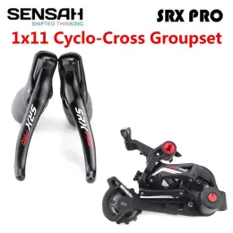 أجزاء Sensah SRX Pro 1x11 Speed ​​11S Road Bike Groupset Sti R/L SHIFTER + DERAILLEURS الخلفية الحصى CYCLOCROSS