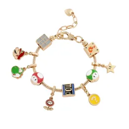 خيوط Crossborder Fashion Vedio Game DIY Beaded Beaded Panjia Bracelet zinc almoy striped Oil Jewelry