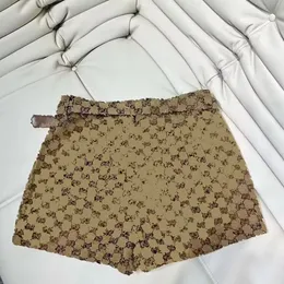 Summer Shorts Women Designer Shorts High talia Poprzednie litery pikantne hafty modne wiosenne i letnie krótkie stare listy kwiatowe jacquard plaż