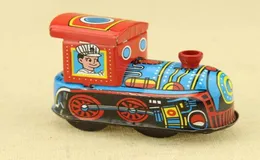 Neuankömmlinge Reminiszenz Kinder Vintage Wind Up Tin Toy Clockwork Spring Locomotive Classic Toys for Kids WJ0403224308